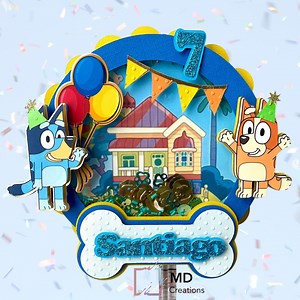 Bluey Cake Topper - Bluey Birthday Party - Bluey Party Supplies - Bluey Cake Supplies - Etsy