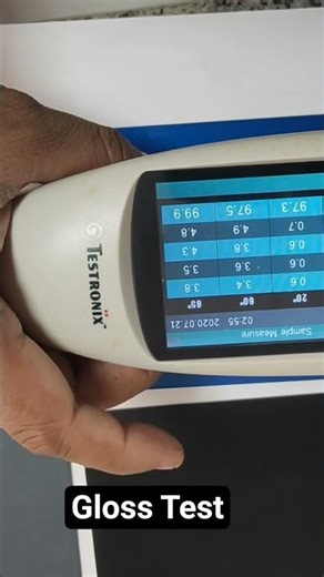 Gloss Test #gloss meter #engineering #metalfinishing #paint