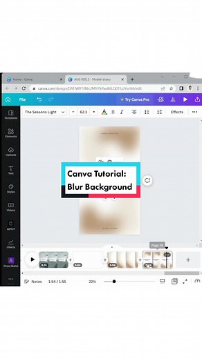 How to Create Customized Blur Background in Canva