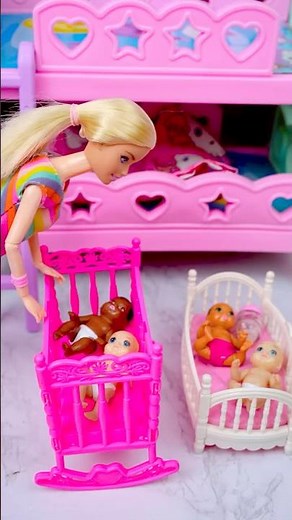 Satisfying Unboxing Barbie Princess & Review Bedroom Set Toys, ASMR Video #shorts