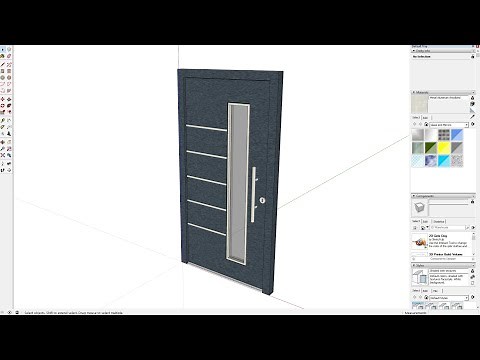 SketchUp Tutorial: How to model a door using SketchUp