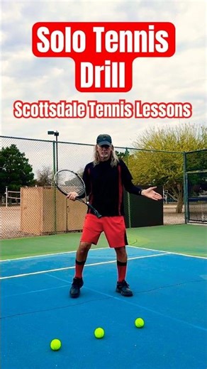 SOLO TENNIS DRILL - improve your #backhand #scottsdale #tennis #love #tennistips #tennisdrills