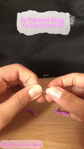 How to make a bow with glass beads🎀#viralvideo #explore #fypシ゚viral #shortvideo #beads #bow #pink