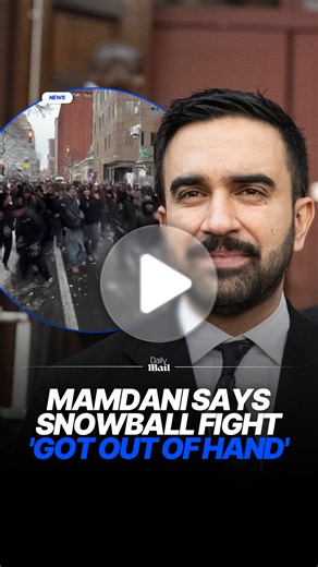 Footage from Washington Square Park shows a snowball fight escalating, with some participants appearing to throw snowballs at police officers. The NYPD said four suspects were arrested for allegedly assaulting officers with snowballs, causing injuries. Mayor Mamdani said the incident 'was a snowball fight that got out of hand and should be treated accordingly.' #mamdani #snowball #newyork | Daily Mail Australia