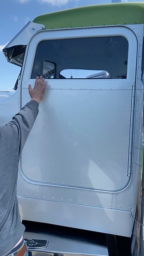 519K views · 10K reactions | Meet Tyler! Tyler is the proud owner-operator of “Low n Long”, a steel-hauling Peterbilt 359. His Truck is super unique, with a few oddball features, as he puts it. With a 6-inch roof chop, mirrors from a Chevy Kodiak, and a magical door, this big rig has character  #truckinglife #TruckingCommunity #trucker #Peterbilt #peterbilt359 #customized #customtrucks #owneroperator #owneroperatorlife #owneroperated | Raneys.com | Facebook