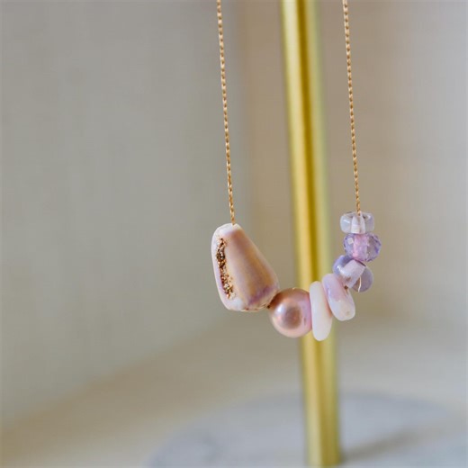 Minimalist Waterproof Shell & Pearl Necklace- Everyday Jewelry - Etsy