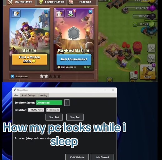 #nexusclash #coc #cocbot #clashofclans #automation