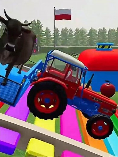 FS22 Tractor Carrying Cows Through Extreme Challenges – Farming Simulator 22