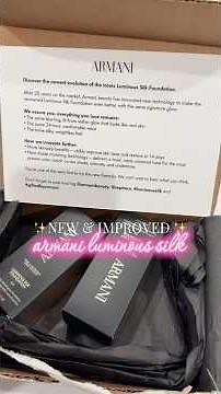 new & improved armani luminous silk foundation
