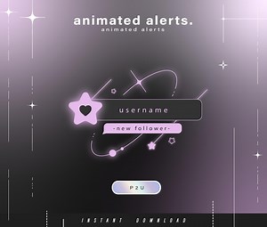 6x Animated Alerts - Animated Alerts for Twitch - Aesthetic Alerts - Cute Animated Alerts for Stream - Twitch - Stream - Etsy