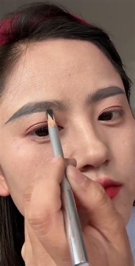 No-filter microblading tutorial#originalcameramakeup#novicethrush#Hardcore Sharpening Eyebrow Pencil