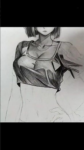 Android 18 Pencil Sketch Tutorial | Easy Anime Drawing for Beginners #shorts #art #viral