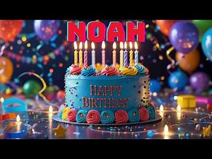 NOAH Happy Birthday to You 🎉 | Personalized Name Song & Stunning 3D Cake Animation for All Ages