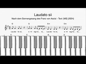 Klavier: Laudato sii (Klaviatur, Melodie, Akkorde, Text)