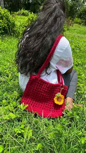 Crochet mesh bag #handmade de