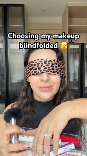 GRWM blindfolded 🫣 #fypシ゚viral #shorts #makeup #grwm