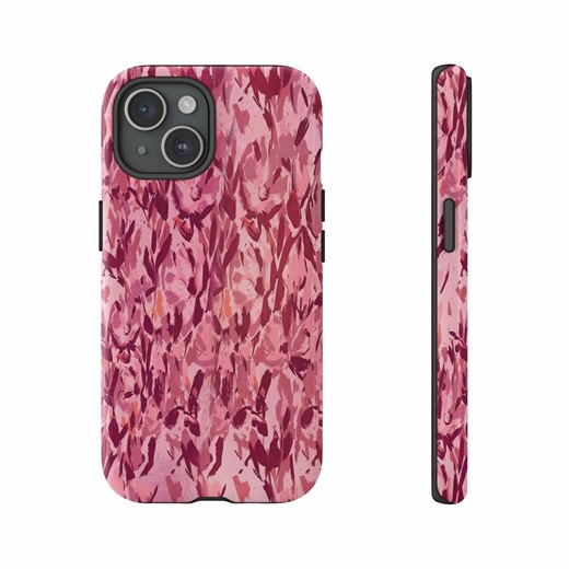 Pink Abstract Floral Phone Cases, Brushstroke Design, Rose Maroon Botanical Art, Elegant Artistic Pattern, Modern Nature Inspired Phone - Etsy