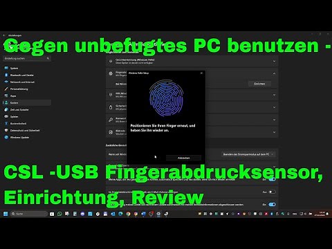 Gegen unbefugtes PC benutzen -CSL -USB Fingerabdrucksensor, Einrichtung, Review