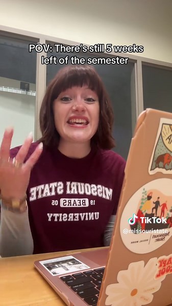 It’s the final stretch of the semester! #missouristateuniversity #missouristate #gomaroon #mostate