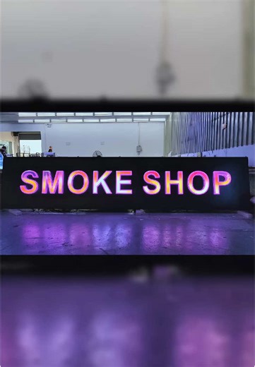 Holographic dynamic luminous signboard, source factory customization#sign #design #led #logodesign #store #fyp #lighting