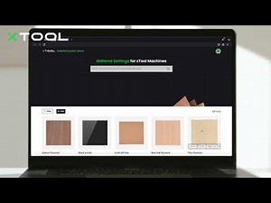 xTool Creative Space V2 0 Tutorial Use EasySet Panel to Get Material Grids & Effects Preview