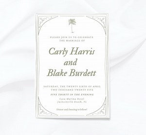 Wedding Invitation, Wedding Invite, Beach Wedding Invitation, Coastal Wedding Invitation, Tropical Wedding Invitation, Invitation Suite, - Etsy