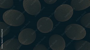 A sleek and modern design showcasing a circular pattern of overlapping circles on a black background. Thin lines create a captivating 3D effect, adding depth and interest