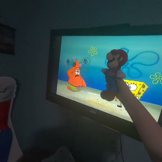 Mario Beats Up Patrick Star