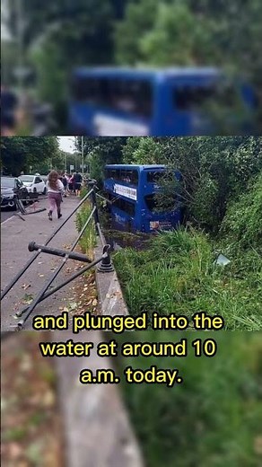 Double-Decker Bus Full of Students Crashes into River in Eastleigh, Hampshire #bus #crash #england