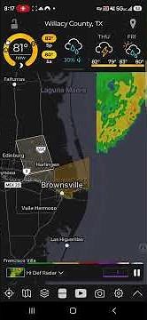 Severe Storms impacting Brownsville, TX Heavy Rain, Hail, and Gusty Winds