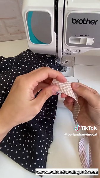 Here’s a handy video showing how to sew an elasticated waist using bias binding. This technique is used when making our Alana and Lottie dresses. #owlandsewingcat #sewingtechniques #sewingtiktok #sewingtutorial #sewingforyoupage #sew #sewing #sewingtips