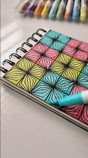Try this 😲 Easy zen doodle drawing tutorial #art #zentangle #satisfying #doodleart