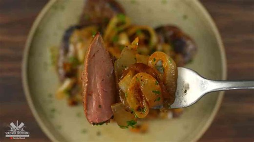 Steak with high fat distribution cooked to test both flavor and health related claims