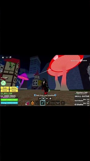 How to do the skull guitar glitch in blox fruits #subscribe