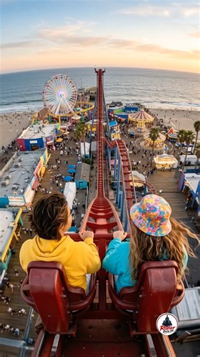 🎡 Pacific Carnival Coaster — Los Angeles Seaside Adventure #shorts