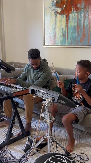 Chill morning vibes with my son #WilsonWorld #WilsonFamily #Fatherhood #Fatherandson This impromptu jam actually got pretty crazy and I don’t know how we got there from here but stay tuned!