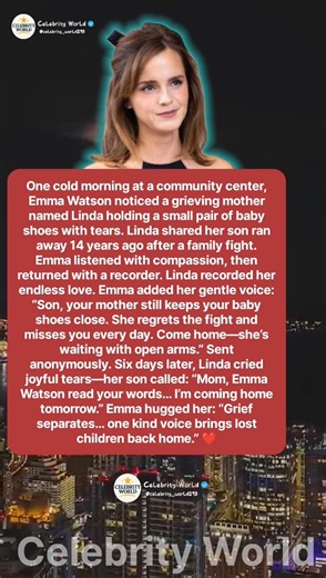 Emma Watson Helped a Grieving Mother Find Her Long-Lost Son... 😭❤️.