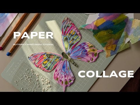 Creating a Butterfly Collage 🦋✨ | Mixed Media Art Projects