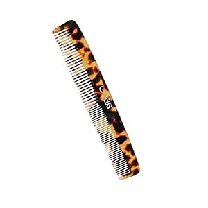 ZEUS Beard & Mustache Comb for Men, Handmade Saw-Cut Hair Comb for Untangling & Styling Beard (Tortoiseshell) V12