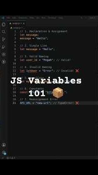 JavaScript Variables Explained