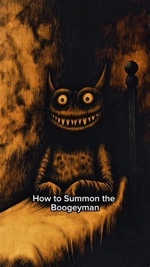 Eternity Worlds on Instagram: "How to summon the Boogeyman: You’ve heard the tales every person has. A figure born to hide under beds and wait for you to notice. But what if the boogeyman was actually real? What if there was a way to summon it? #fypシ゚viral #ritual #boogeyman #weird #summon #analoghorror #creepy #horror"