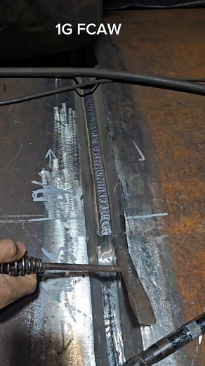 FCAW Welding 1G POSITION #welderslife #fcawwelding #beginner #weld #Welding #metalwork #steel #fabrication #contruction #reels | Welder Slow