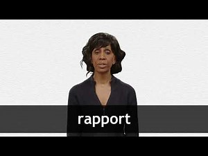 How to pronounce RAPPORT in American English