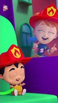 As Rodas do Caminhão de Bombeiros Giram e Giram #Music #Kids #WheelsOnTheFireTruck #Shorts