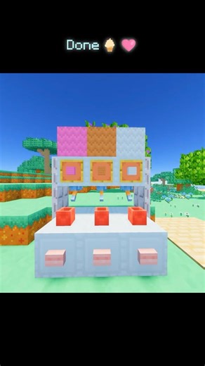 Easy Ice Cream Machine Tutorial for Minecraft 🍦💙 #minecraft #icecream #minecrafttutorial