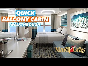 Carnival Mardi Gras Ship Standard Balcony Cabin Tour