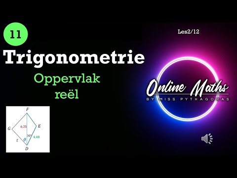 Trigonometrie 2D Graad11: Oppervlak Reël Oefen voorbeeld in Wiskunde L2