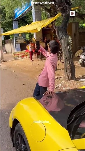 Poor Boy Takes Photo with Luxury Car 😱