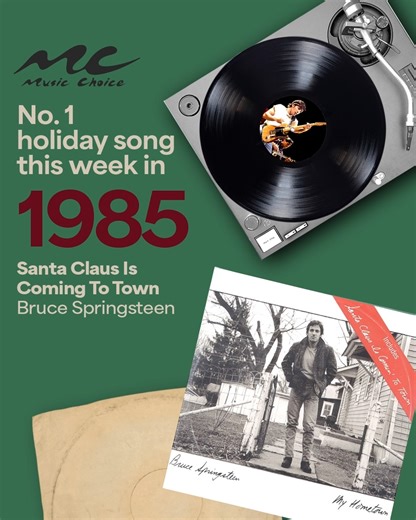 Did You Know? In 1985 Bruce Springsteen's “Santa Claus Is Coming To Town” was the last No. 1 on Billboard’s Christmas Hits single survey, as they discontinued the chart after that. The song was originally recorded at a concert on December 12, 1975, and was released as the B-side to "My Hometown" 10 years later! - Get all your holiday favorites on Music Choice: https://musicchoice.app.link/springsteensanta - #theboss #holidaymusic #musichistory #didyouknow #brucespringsteen | Music Choice