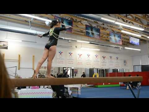 Level 1 gymnastics balance beam routine